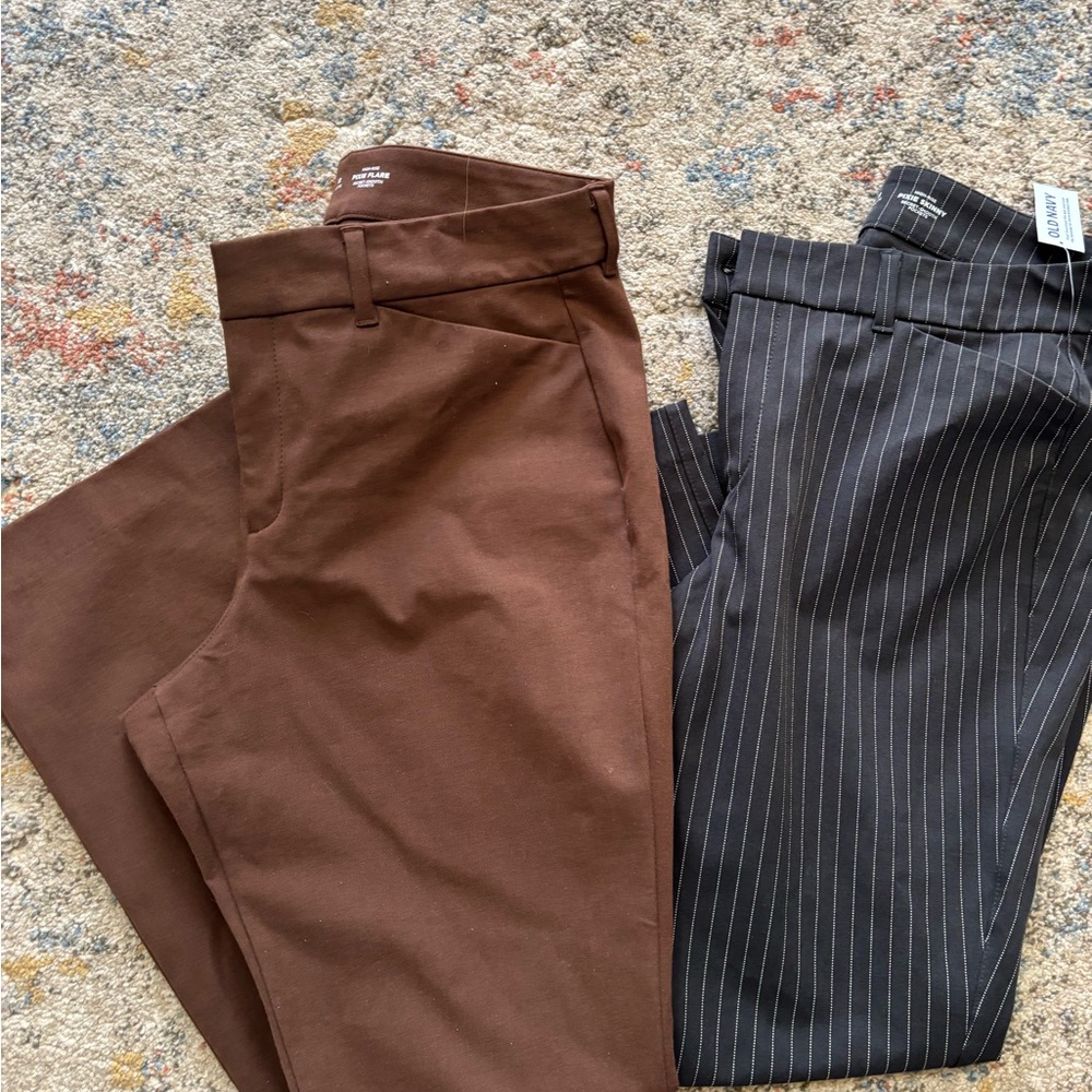 Old Navy Brown and Black Pinstripe women’s  Dress Pants